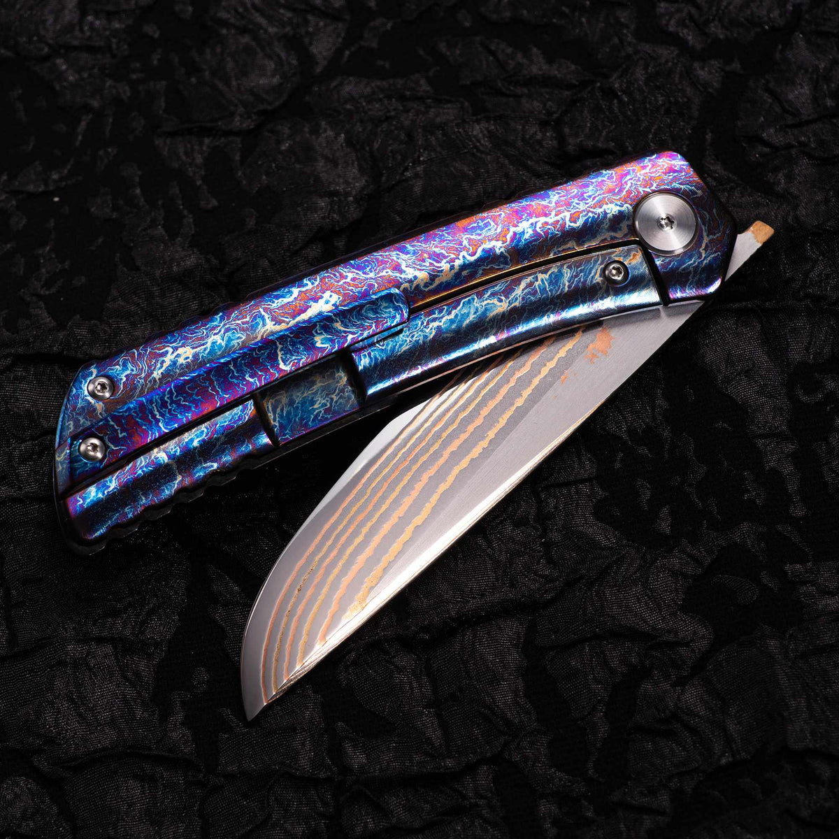 かつぅみ様　S KATSU ZK-T2, Copper Damascus Steel Convex Grind Mirror