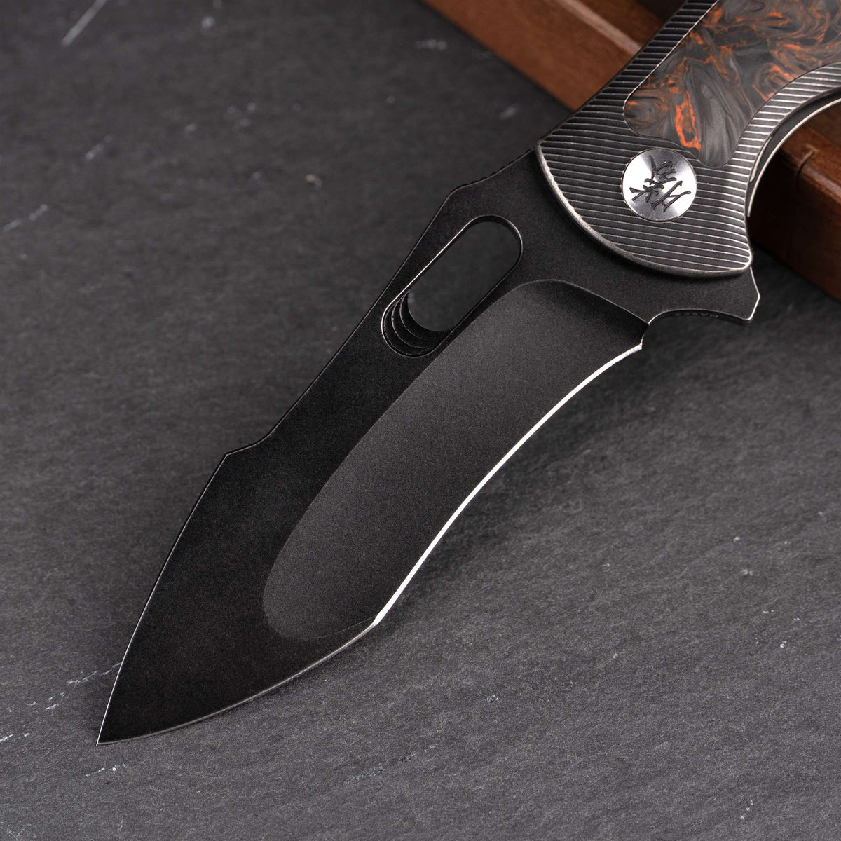 KATSU TK02, Convex Grind + Hollow Grind CPM S35VN Blade, Rear
