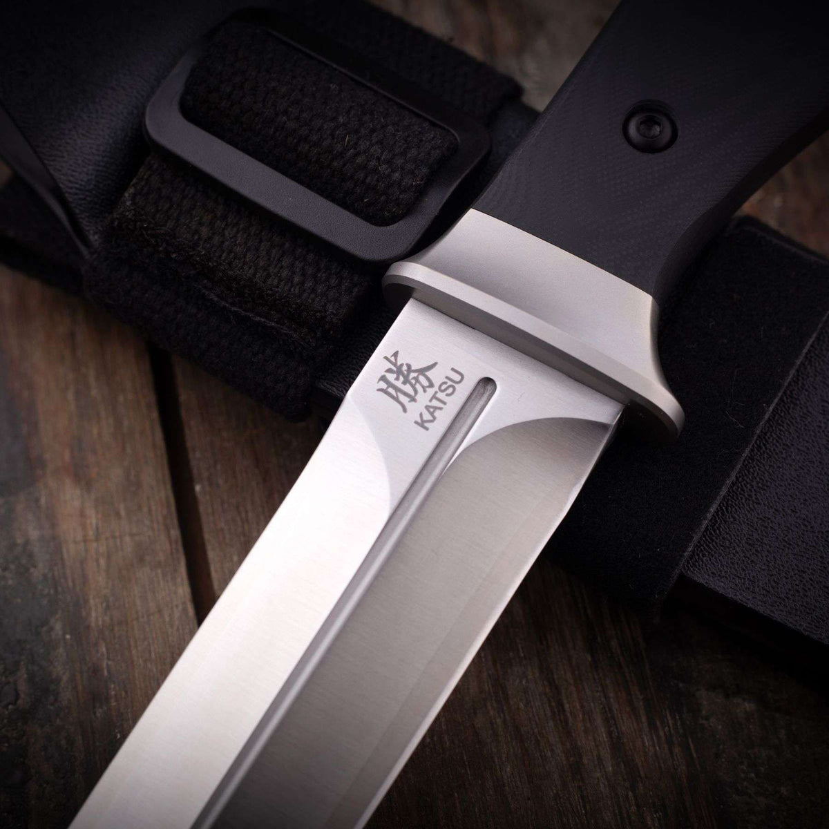 KATSU FB01, SLD-MAGIC Steel Fixed Blade Knife, Kydex Sheath, Sakura Bl–  KATSU KNIVES