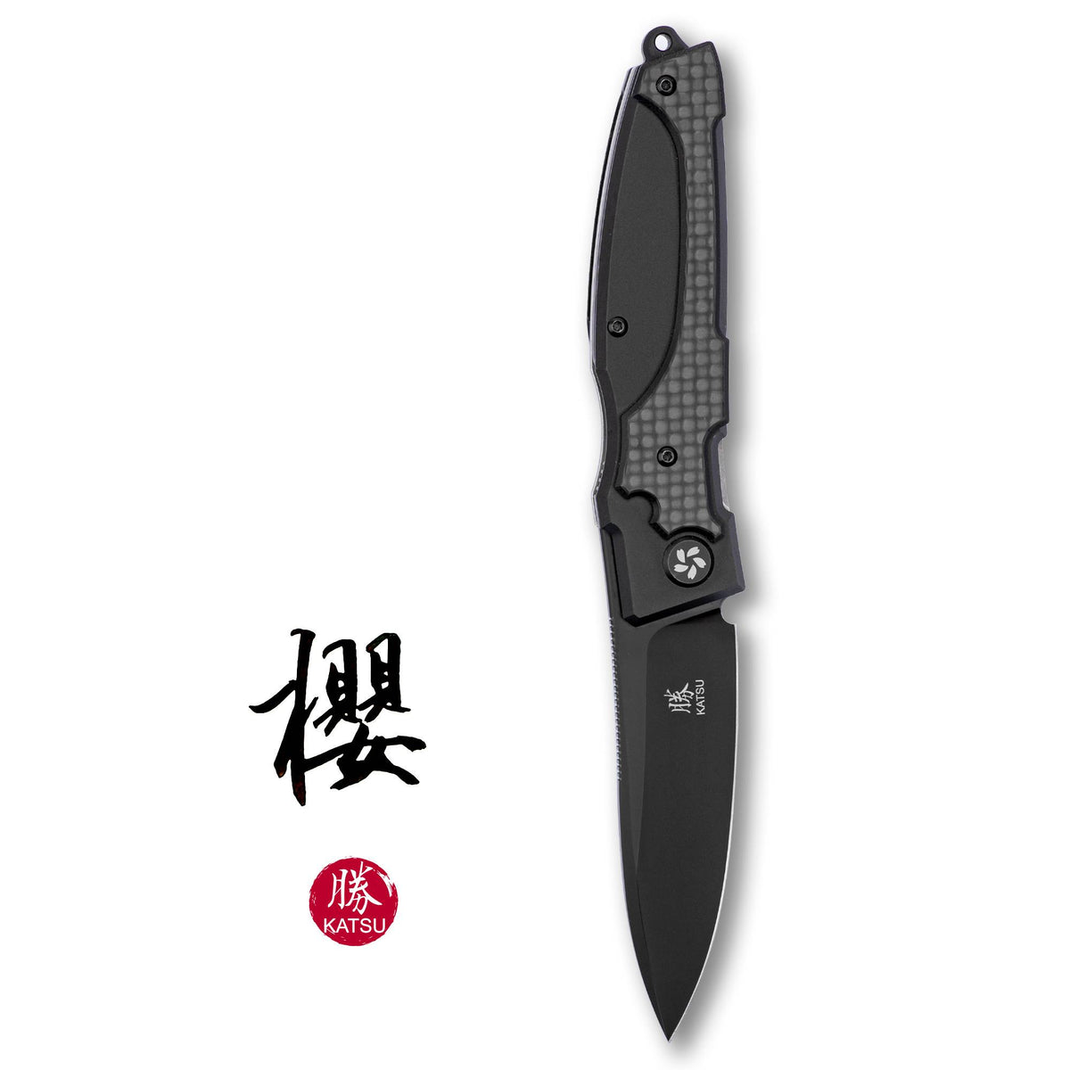 KATSU KS01, AUS-8 Steel Blade & Anodized Aluminum Handle, Sakura