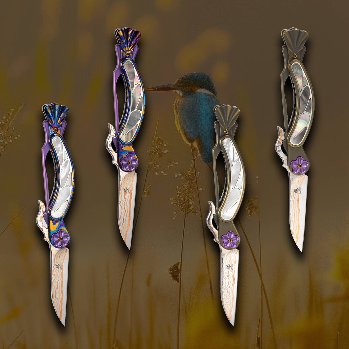 粋 中山 Design - KINGFISHER series– KATSU KNIVES