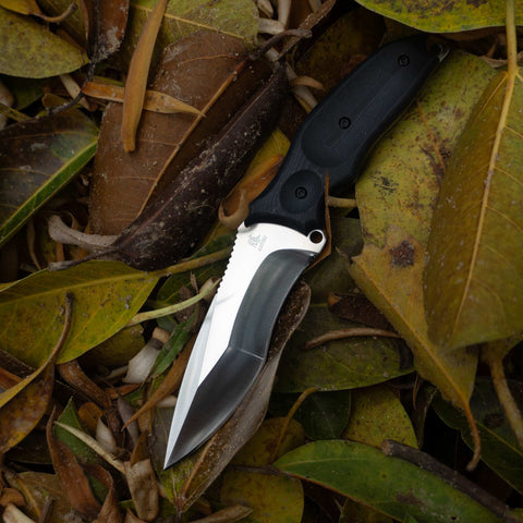 KATSU TAMASHII, The Compound Grind Tactical Fixed Blade Knife, D2 Steel Blade, Black G10 Handle, Kydex Sheath