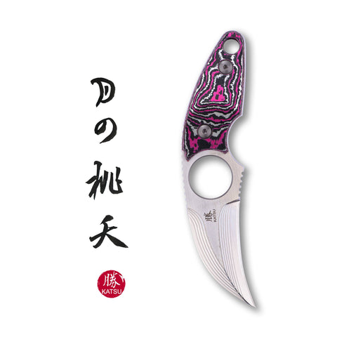 KATSU LUNULE, 17 Layers ZDP-189 Super Steel Mirror Polished Claw Blade, Carbon Fiber Handle, Limited Edition