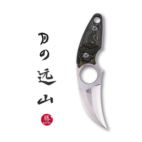 KATSU LUNULE, 17 Layers ZDP-189 Super Steel Mirror Polished Claw Blade, Carbon Fiber Handle, Limited Edition
