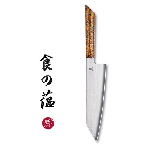 KATSU JK-S1, ZDP-189 Blade, Japanese Kiritsuke Kitchen Knife, Traditional Chinese Lacquer Art Handle, Limited Edition