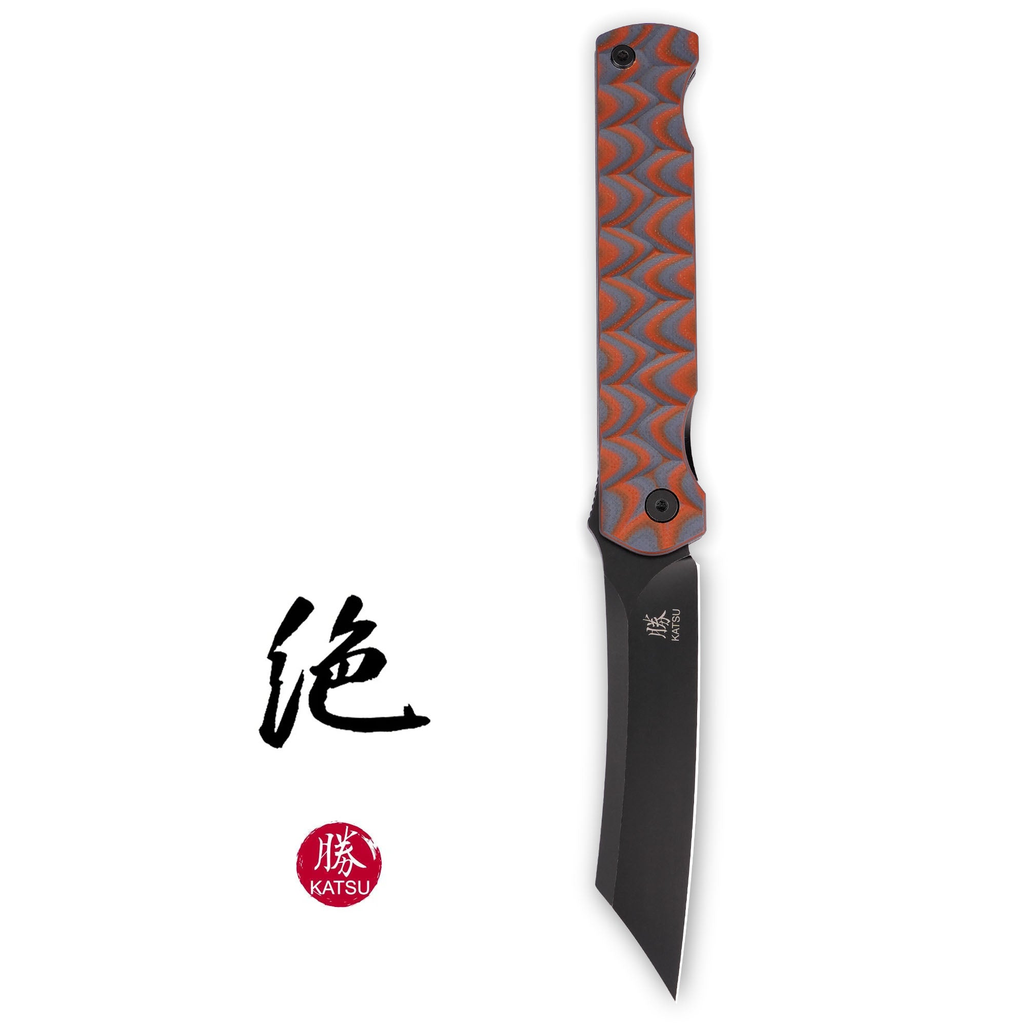 KATSU JT05, Dual-Tone G10 Handle, Stonewashed Finsh AUS-8 Steel