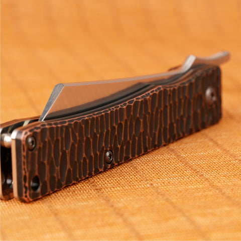 KATSU ZR-1, ZDP-189 Super Steel Blade, Red Copper Handle with Black-Ti Plating & Stonewashed Finish