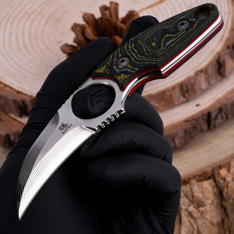KATSU LUNULE, 17 Layers ZDP-189 Super Steel Mirror Polished Claw Blade, Carbon Fiber Handle, Limited Edition