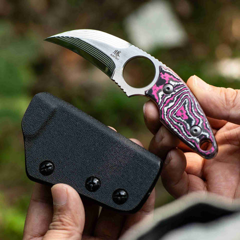 KATSU LUNULE, 17 Layers ZDP-189 Super Steel Mirror Polished Claw Blade, Carbon Fiber Handle, Limited Edition