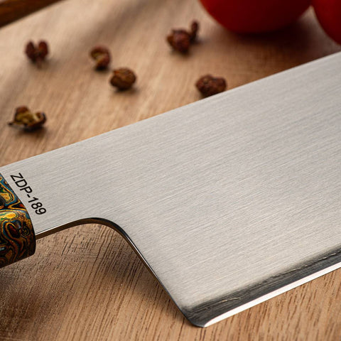 KATSU JK-S1, ZDP-189 Blade, Japanese Kiritsuke Kitchen Knife, Traditional Chinese Lacquer Art Handle, Limited Edition