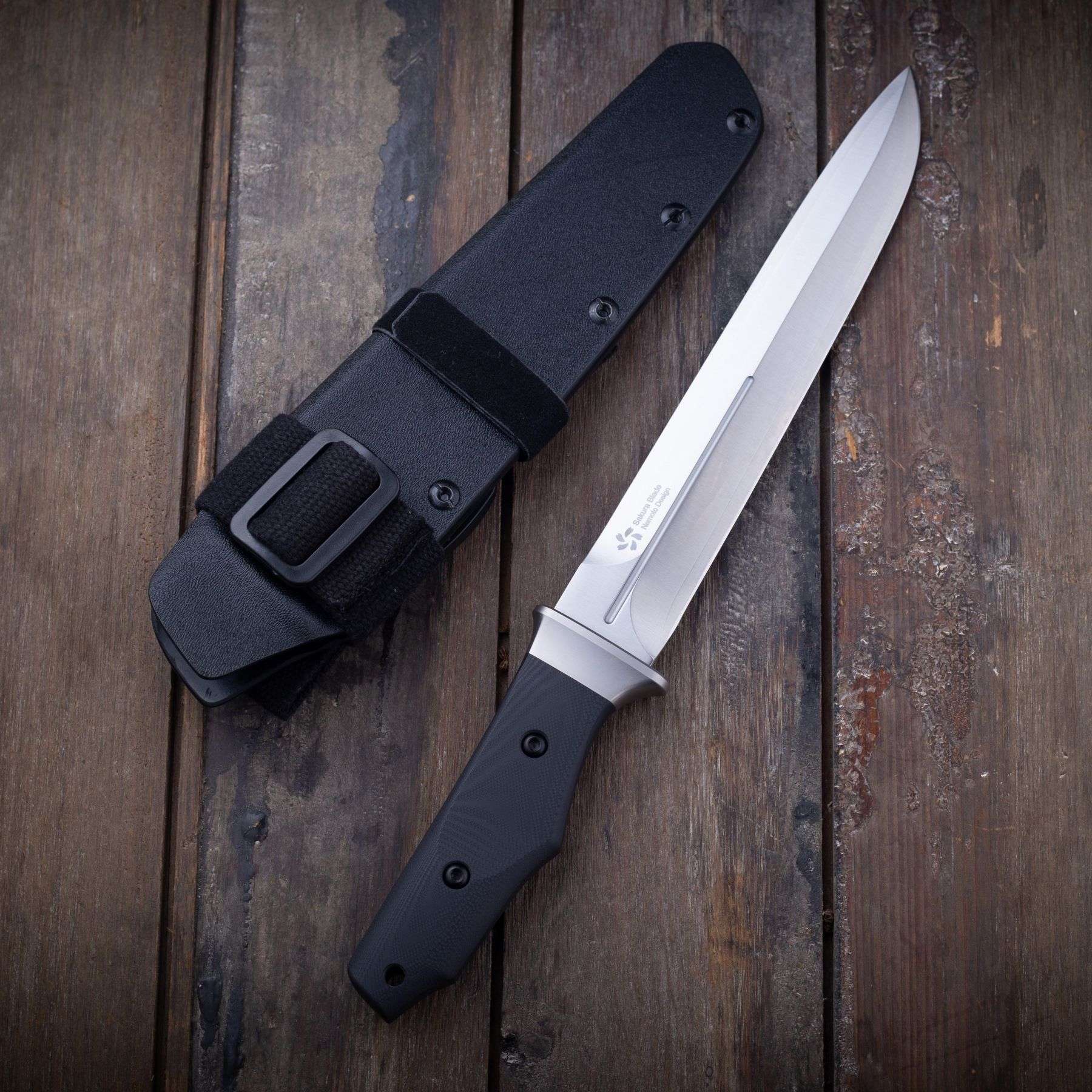 KATSU FB02, SLDMAGIC Steel short sword, Kydex Sheath, Sakura Blade Ne