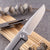 KATSU ZK01, Sandblasted Titanium Handle, ZDP-189 Super Steel Convex Grind Blade, Leather Sheath