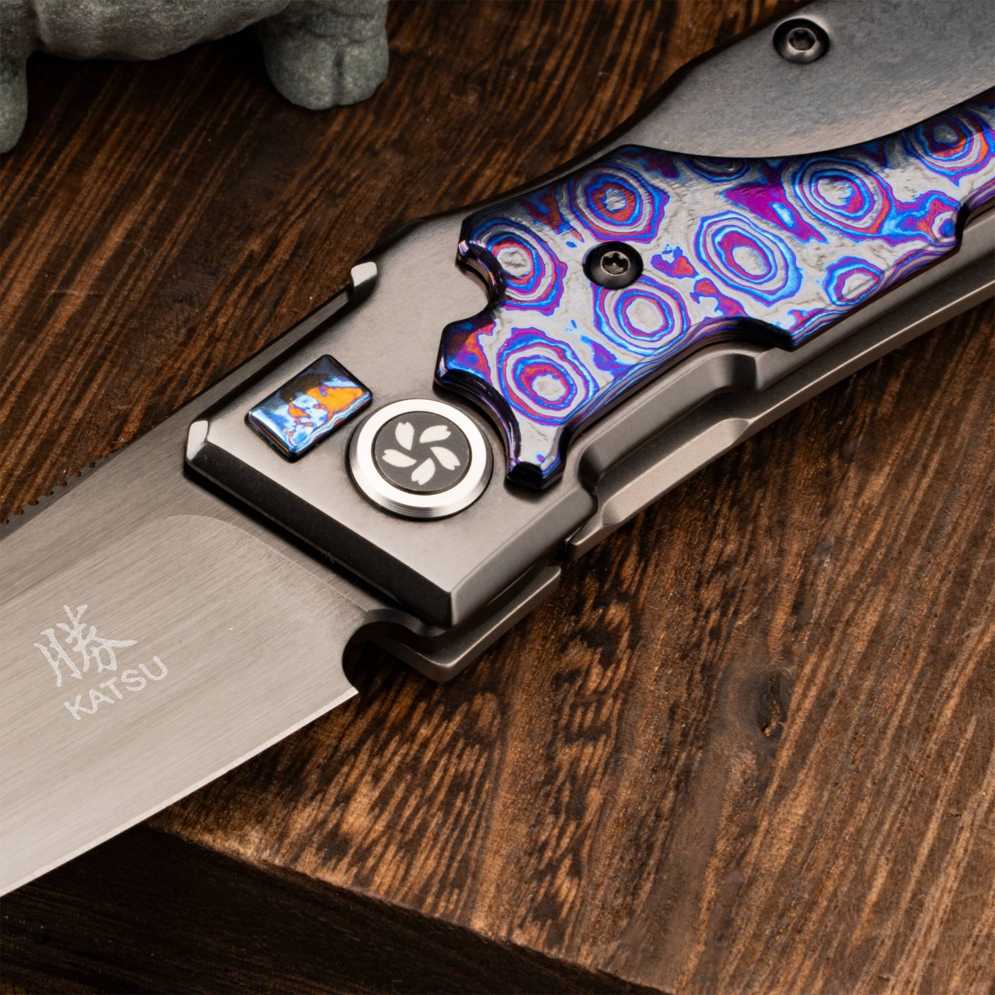 KATSU KSZ1, Zirconium + Titanium Alloy Handle with Zircuti Overlay, D