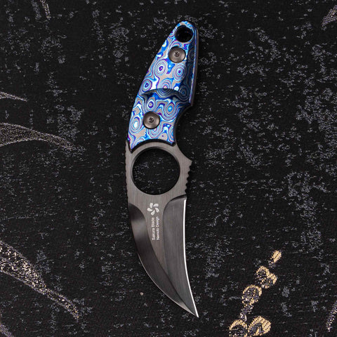 KATSU LUMIVANGE, Zircuti (Zirconium Damascus) Handle, DLC Coated ZDP-189 Super Steel Blade with Handmade Brushing Process, Limited Edition