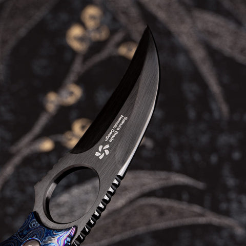 KATSU LUMIVANGE, Zircuti (Zirconium Damascus) Handle, DLC Coated ZDP-189 Super Steel Blade with Handmade Brushing Process, Limited Edition