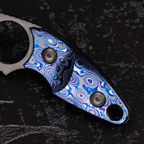 KATSU LUMIVANGE, Zircuti (Zirconium Damascus) Handle, DLC Coated ZDP-189 Super Steel Blade with Handmade Brushing Process, Limited Edition