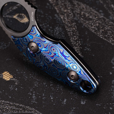 KATSU LUMIVANGE, Zircuti (Zirconium Damascus) Handle, DLC Coated ZDP-189 Super Steel Blade with Handmade Brushing Process, Limited Edition