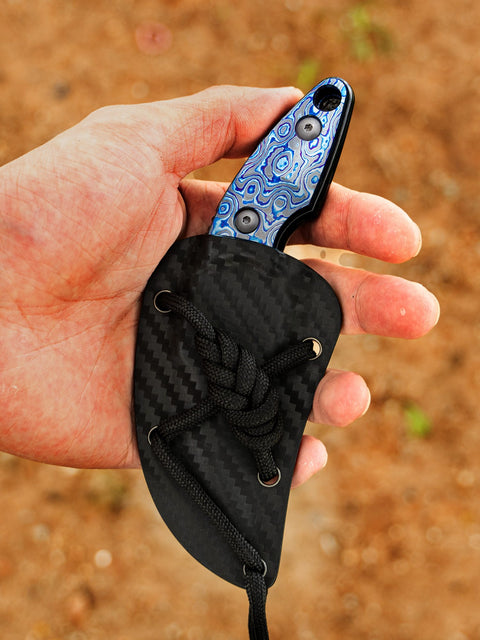 KATSU LUMIVANGE, Zircuti (Zirconium Damascus) Handle, DLC Coated ZDP-189 Super Steel Blade with Handmade Brushing Process, Limited Edition