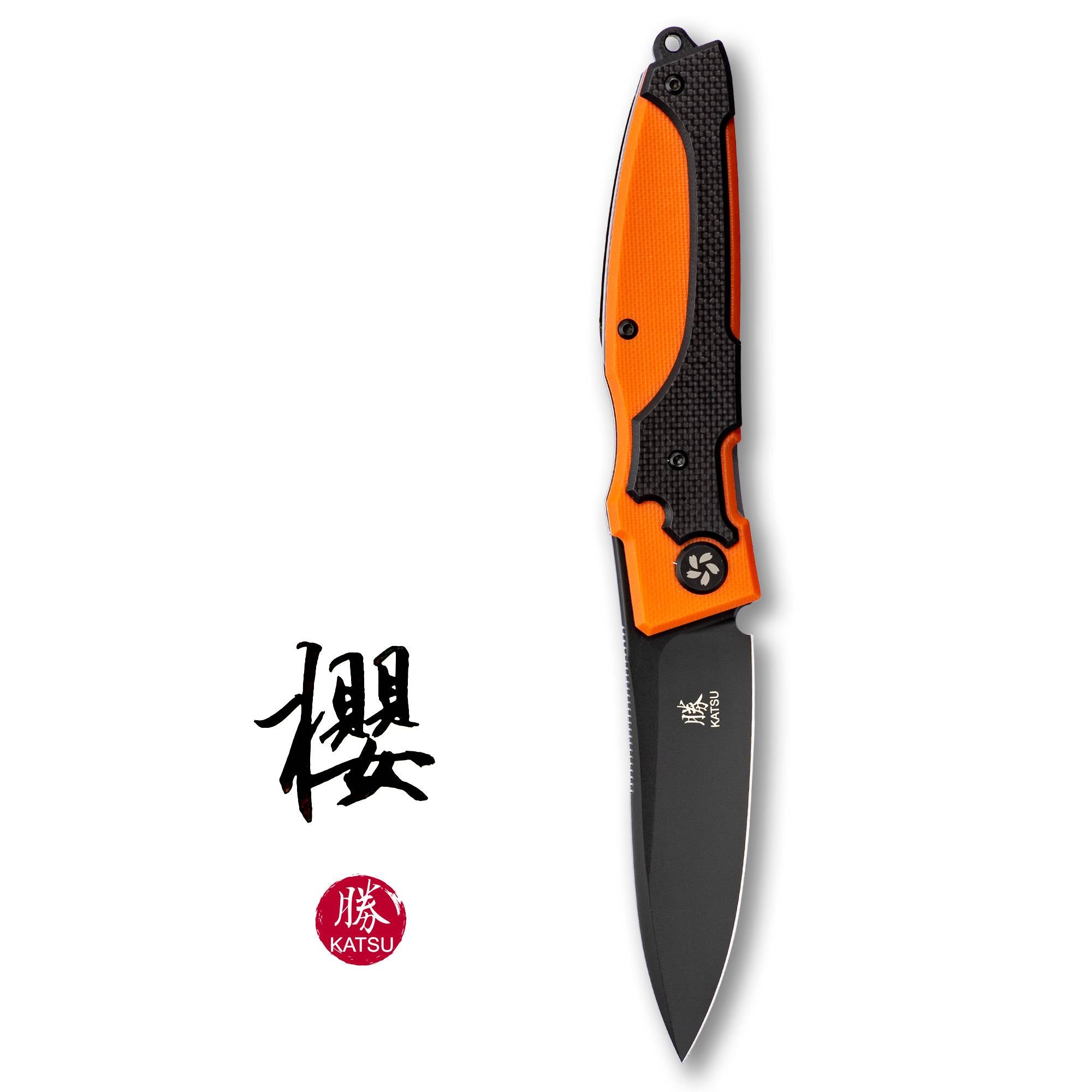 KATSU KS01, AUS-8 Steel Blade & Anodized Aluminum Handle, Sakura