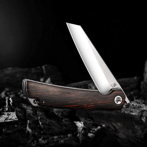 KATSU GK01, G10 Handle & D2 Steel Blade, Leather Sheath - KATSU KNIVES